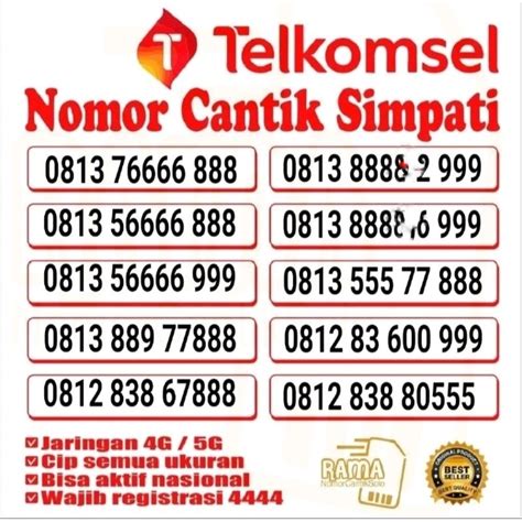 Jual Kartu Perdana Nomor Cantik Telkomsel Triple Hoki G