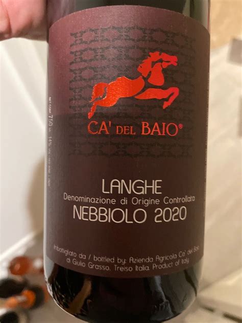 Ca Del Baio Langhe Nebbiolo Italy Piedmont Langhe Langhe Doc