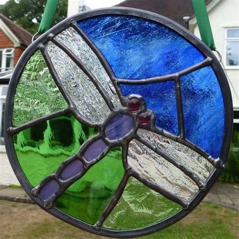 Stained Glass Dragonfly Panel Mto Dragonfly Stained Glass Stained Glass Suncatchers Stained