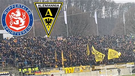 Aachener Auswärtssupport in Wuppertal Alemannia Aachen vs Wuppertaler