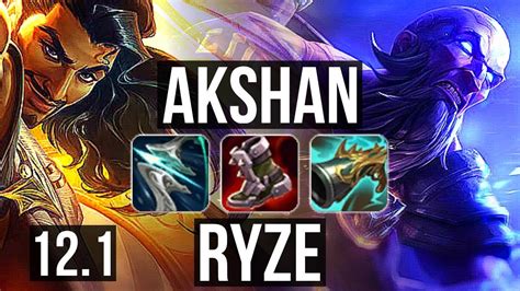 Akshan Vs Ryze Mid Defeat Solo Kills Legendary Games