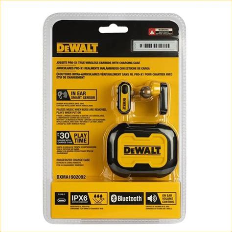 Dewalt Jobsite Pro X1 True Wireless Earbuds With Charging Case Bunnings Australia