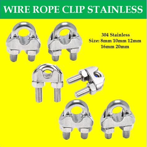 Mago 8mm 20mm Stainless Steel Wire Rope Clip Thimble Turnbuckle Wire Rope Grip 304 Cable Clamp