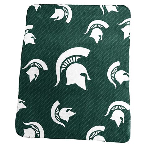 Michigan State Spartans 50 X 60 Repeating Logo Classic Plush Throw