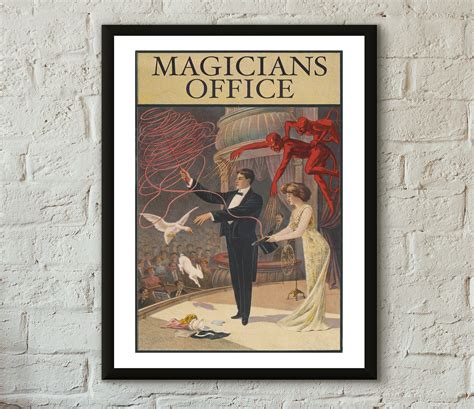 Vintage Magician Poster Print Personalised Printed Magicians Etsy Uk