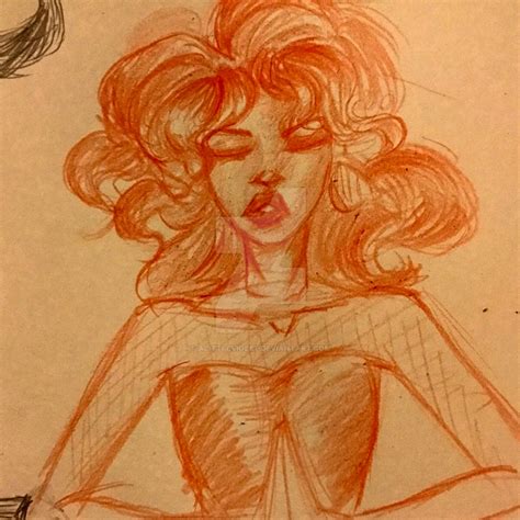 Red Pencil Sketch By Alittleviolet On Deviantart