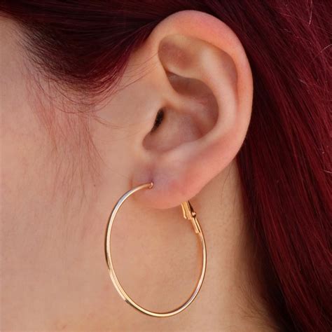 Rose Gold Hoop Earrings Atelier Yuwa Ciao Jp