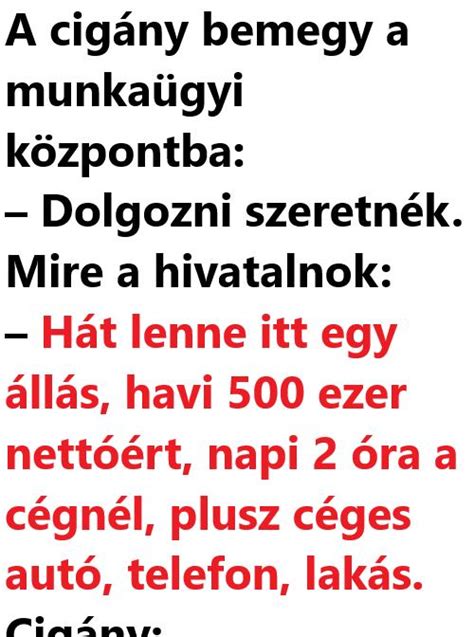Vicc A Cigány Bemegy A Munkaügyi Központba 5percblog