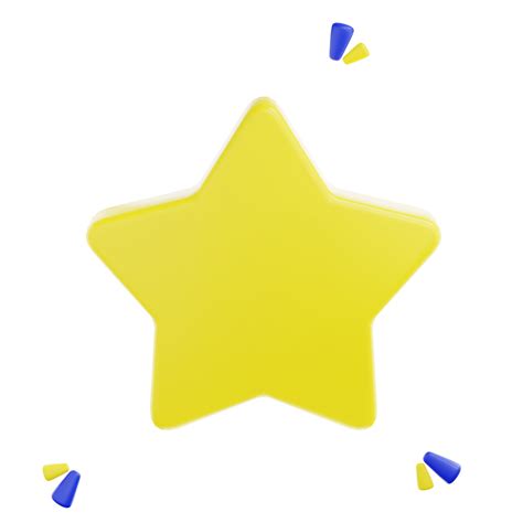 D Render Gold Star Sparkle Emoji Star Magic Element Png