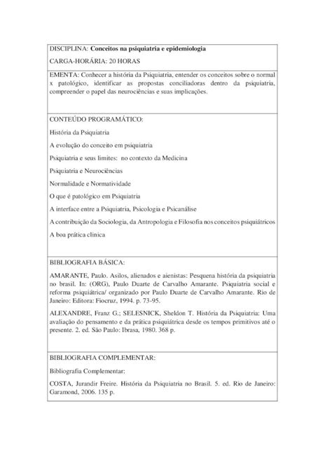 Pdf Disciplina Conceitos Na Psiquiatria E Epidemiologia Pdf