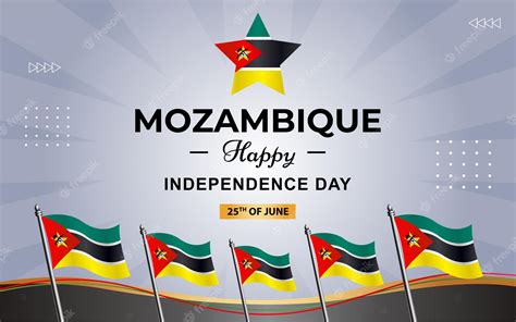 Premium Vector Mozambique Poster For Independence Day