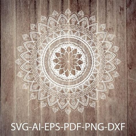 Mandalas Svg Cut File Mandala Clip Art Silhouette Cut File Etsy Mandala Svg Mandala Clip Art