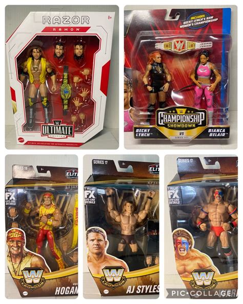 Wwe Elite Collection Aj Styles Ultimate Warrior Hulk Hogan