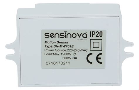 Sensinova Nova 4T MW Motion Sensor Approx 0 9w Min Time Delay Min