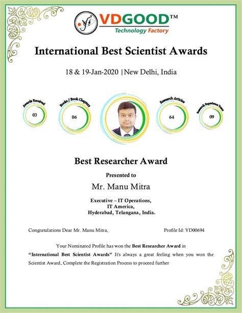 International Best Researcher Award