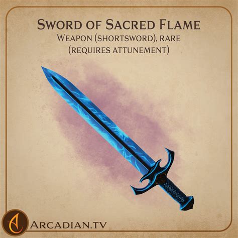 Sword Of Sacred Flame Dnd Magic Weapon Arcadian Media