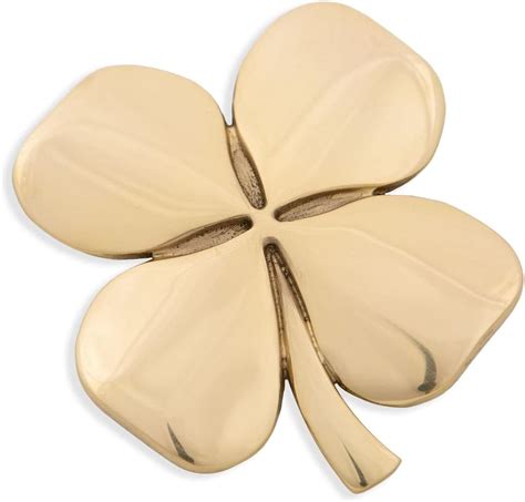 Exclusively Irish Shamrock Wall Hanging Brass Polished Satin Nickel Ireland Celtic