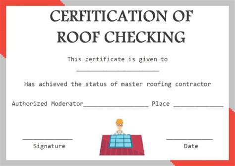 Roof Certificate Templates Completely Online And Free To Personalize Template Sumo