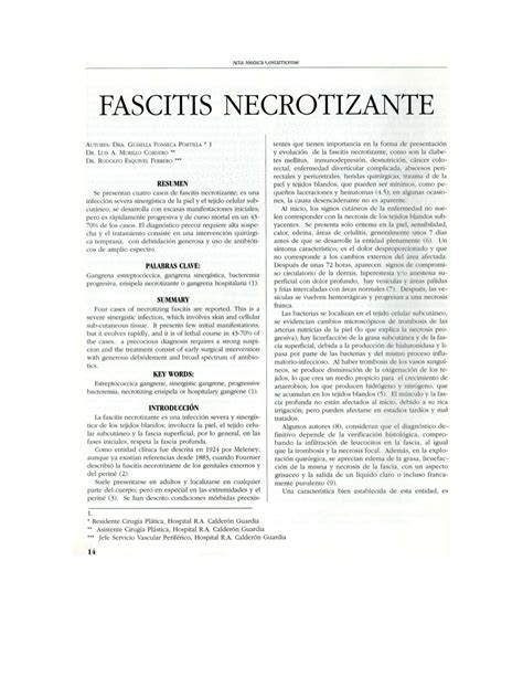 PDF Fascitis Necrotizante