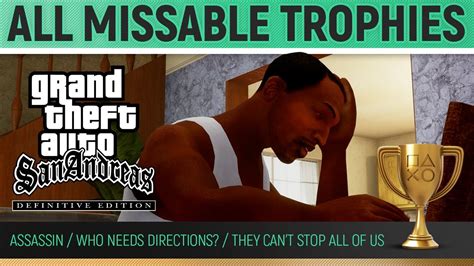 Gta San Andreas Definitive Edition All Missable Trophies Achievements 🏆 Walktrough Guide