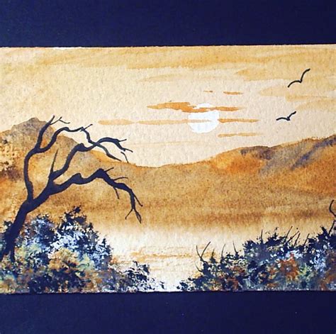 Art Painting Aceo Original Paintings Landscape Folksy