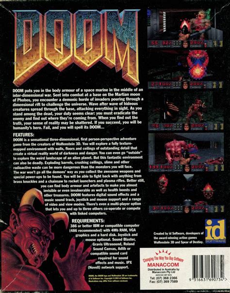 DOOM (1993) DOS box cover art - MobyGames