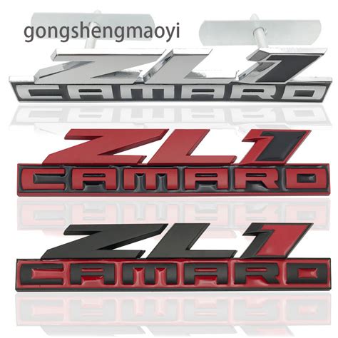 3D Metal ZL1 CAMARO Logo Car Emblem Sticker Decals Front Hood Grill