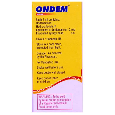 ondem syrup  ml price  side effects composition apollo pharmacy