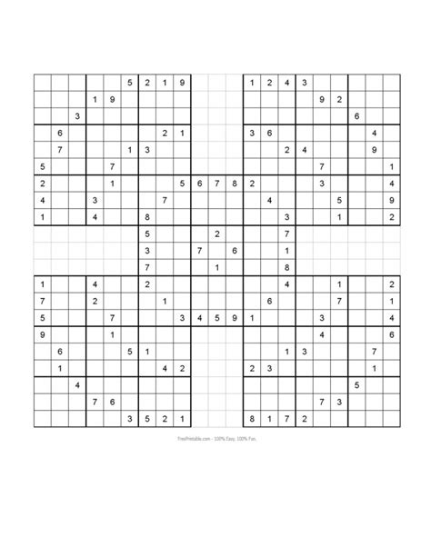 Sudoku 16x16 Printable Free Free Printable