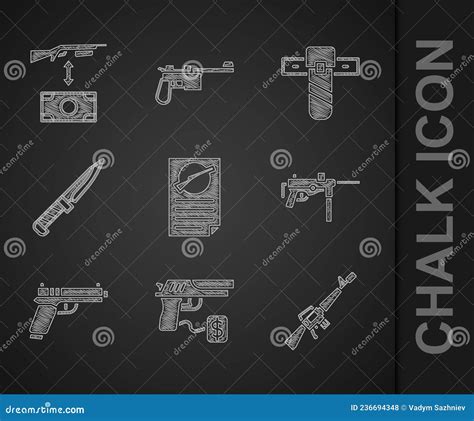 Set Firearms License Certificate Buying Gun Pistol M16a1 Rifle Submachine M3 Pistol Or