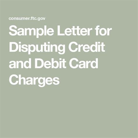 Sample Letter For Disputing Credit Debit Card Charges Sample Hot Sex Picture