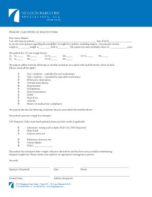 Fillable Online PRIMARY CARE PHYSICAN REQUEST FORM Fax Email Print