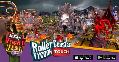 RollerCoaster Tycoon Touch Gets Six Flags Fright Fest Update | GamingShogun