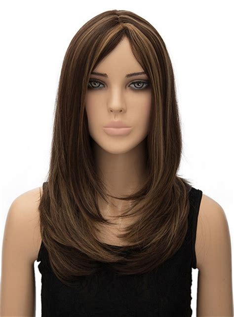 Best Selling Layered Long Straight Capless Synthetic Hair Wig 20 Inches