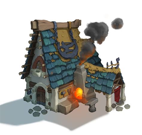 artstation blacksmith shop concept iri hy game concept art