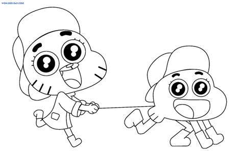 Dibujos De Gumball Para Colorear Wonder Day