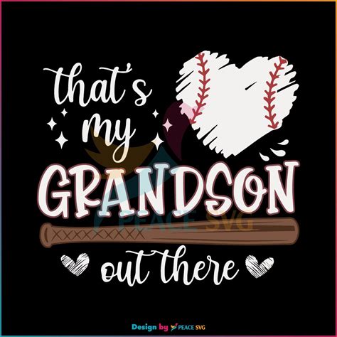 Thats My Grandson Out There Svg Baseball Grandma Mothers Day Svg