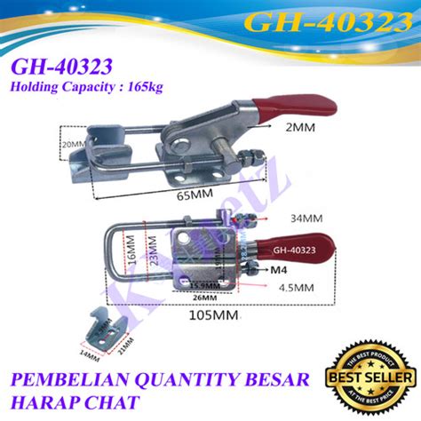 Jual Toggle Clamp GH 40323 Metal Holding Capacity Latch 160Kg Jakarta