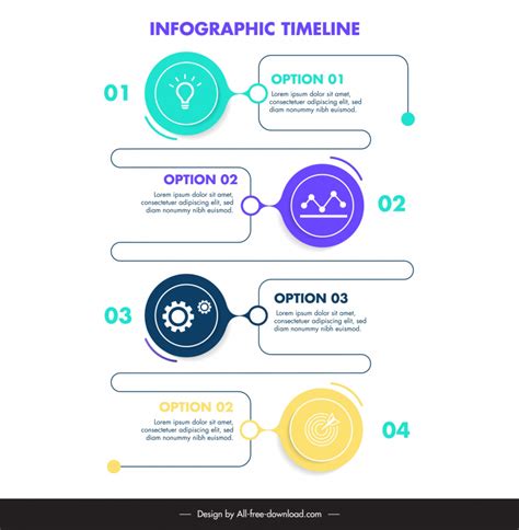 Infographic Timeline Template Circle Ui Line Design Vectors Images