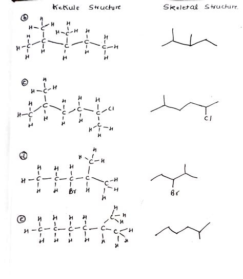 Solved Convert The Following Condensed Structures Into Kekule