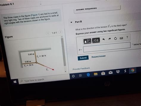 Solved Answer Requested The Three Ropes In The Figure Chegg