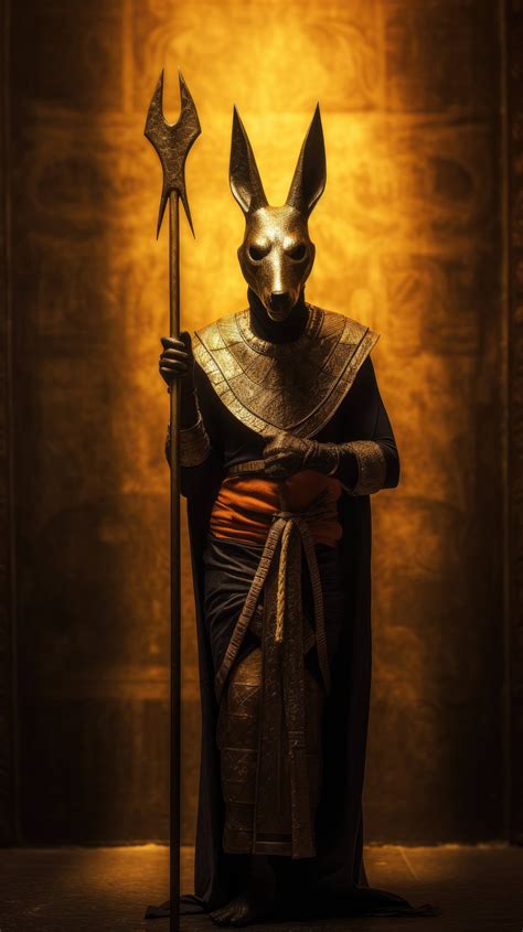 A Mystifying Portrayal Of Anubis The Ancient Egyptian God Of