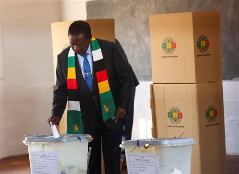 Zimbabwe S Mnangagwa Re Elected President Electoral Commission