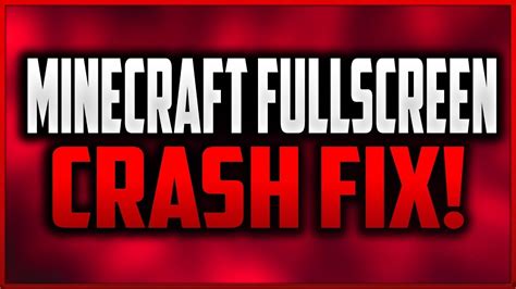 How To Fix Minecraft Crashes With Full Screen Turned On In Tlauncher Youtube