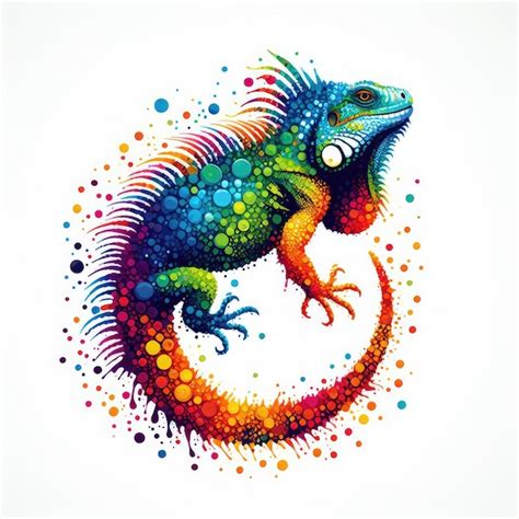 Premium Photo A Colorful Lizard With Colorful Spots And A Colorful Design