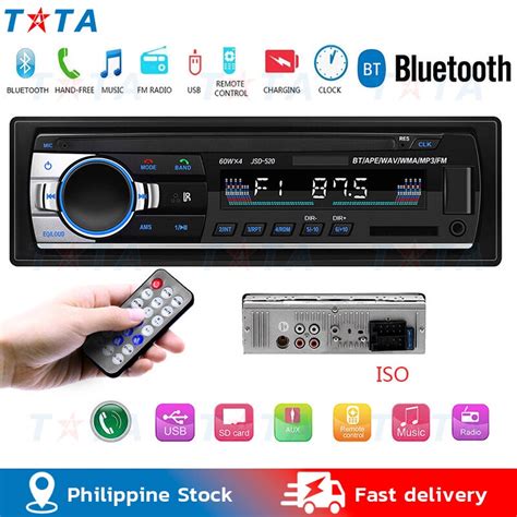 Jsd V Bluetooth Car Stereo Fm Radio Mp Audio Player Usb Sd Aux