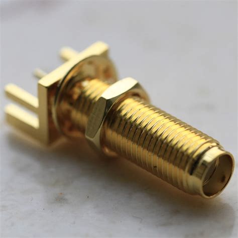 SMA Female Bulkhead Edge Mount For PCB RF Connector