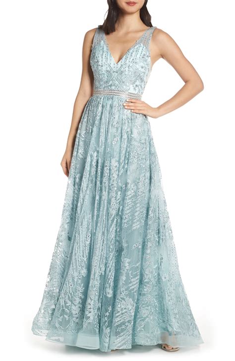 Mac Duggal Beaded And Embroidered Chiffon Evening Dress Nordstrom