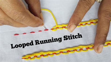 Looped Running Stitch Embroidery Design Tutorial Embroidery For