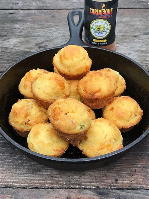 Bacon Jalapeno And Cheddar Cornbread Muffins Caribeque Seasoning